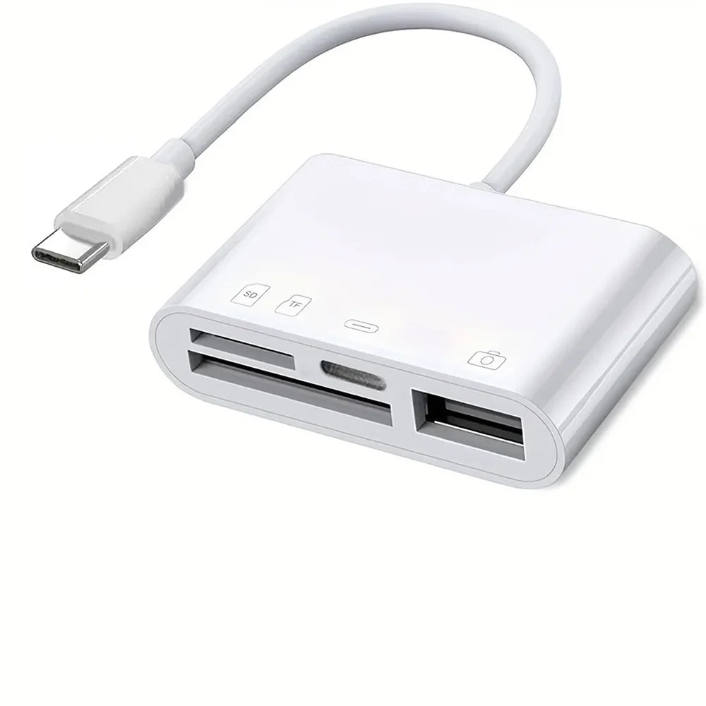 4-in-1 USB Typ-C & Lightning Kartenleser für iPhone