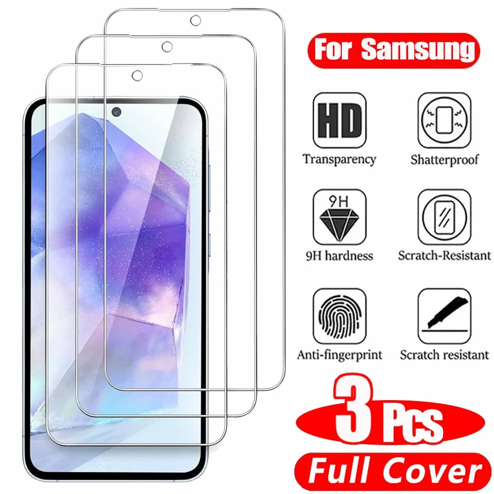 3er Set HD Gehärtetes Glas für Samsung