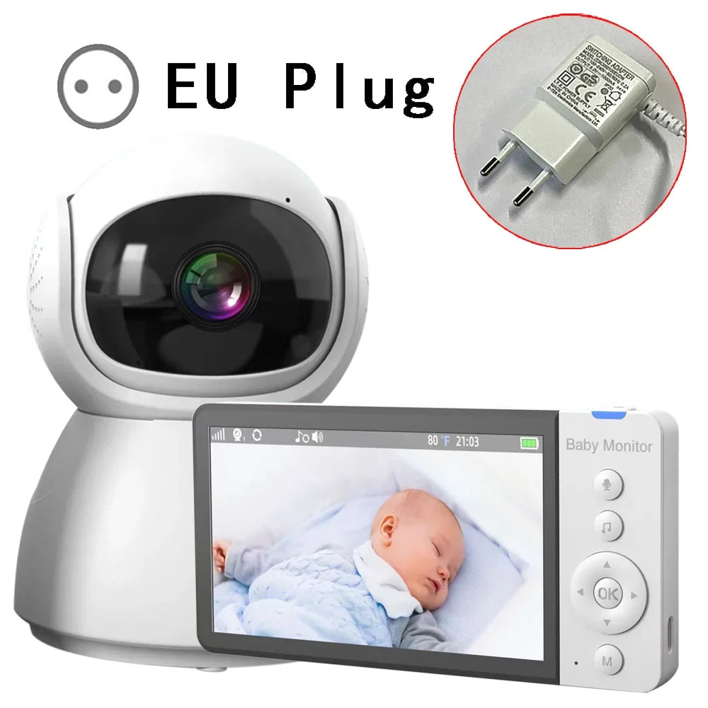 5" Baby Monitor mit Nachtsicht, Zwei-Wege-Audio & PTZ