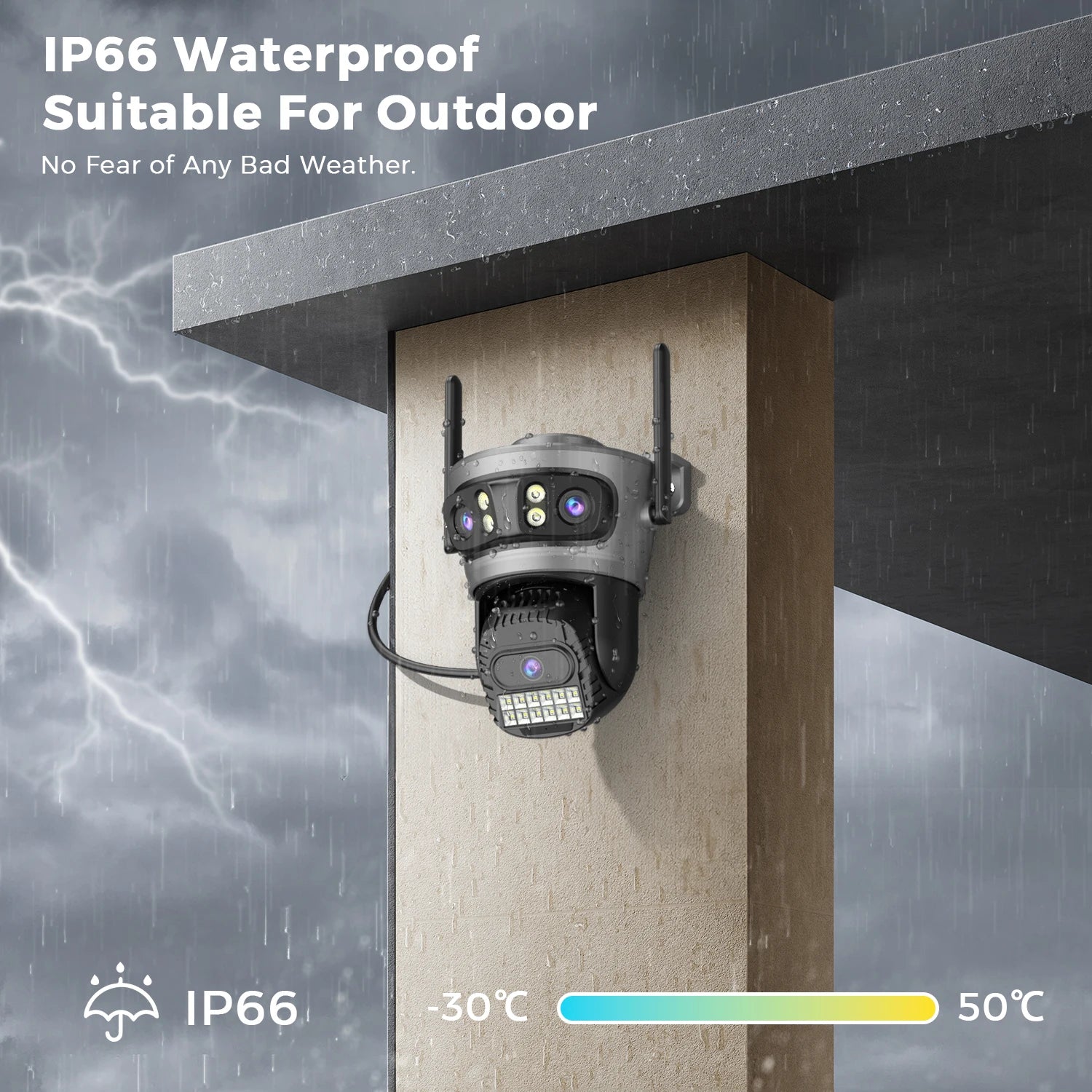 15MP WiFi PTZ Outdoor Camera with Auto-Tracking &amp; Zoom