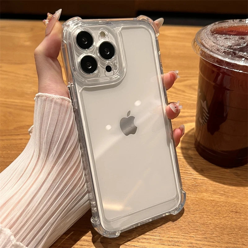 Luxuriöse transparente Stoßschutz-Hülle iPhone
