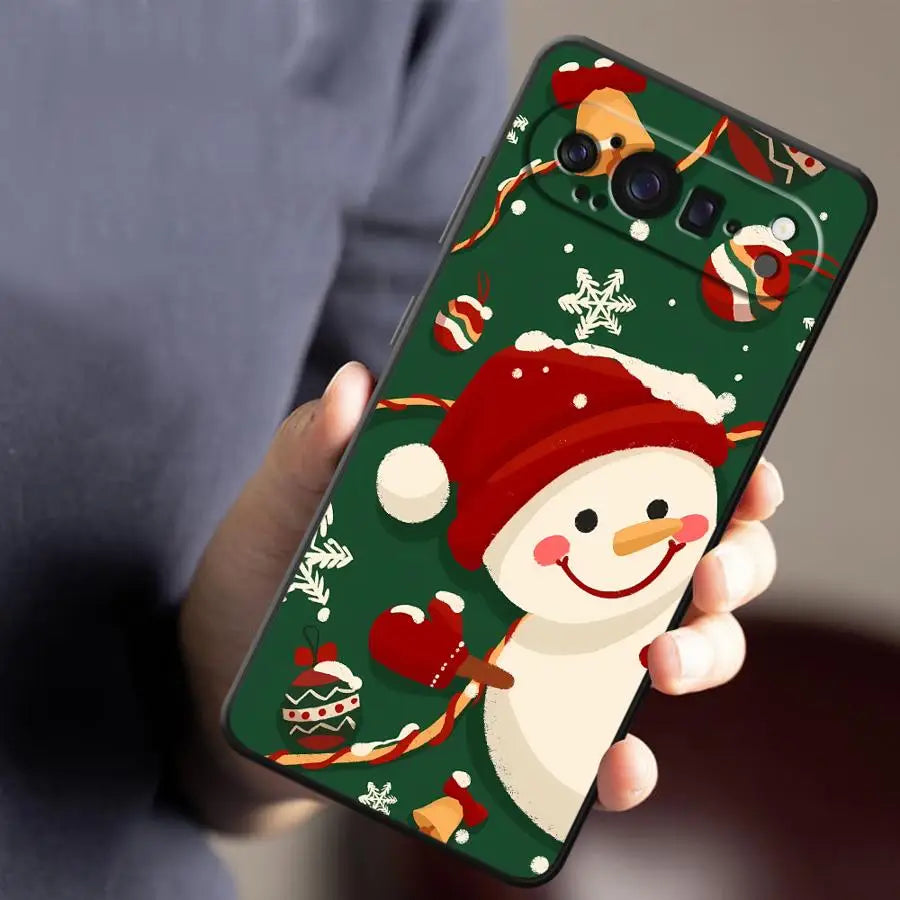 Cartoon silicone phone case for Google Pixel 10, 9 and 8