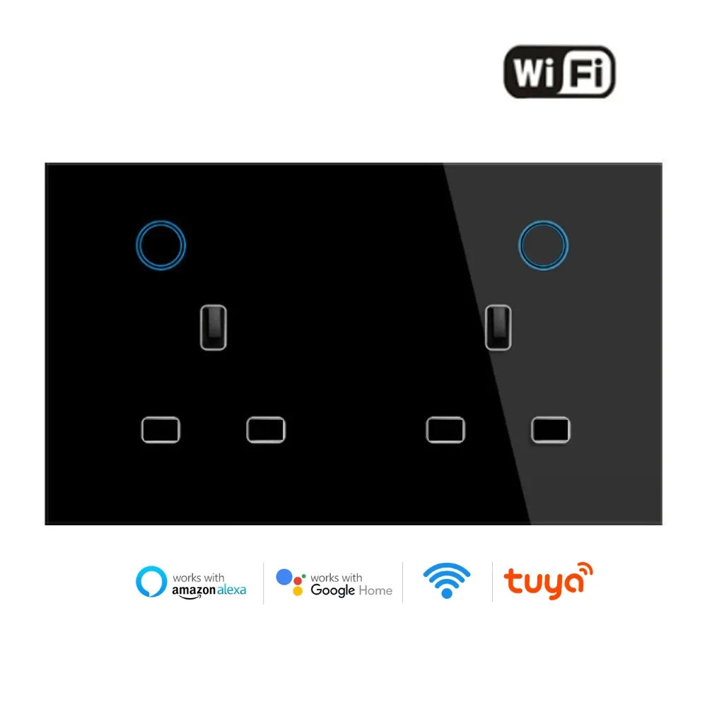 Smarte WLAN-Steckdose UK Dual mit USB-C 20W