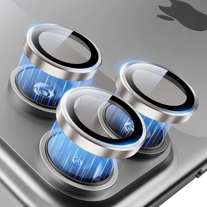 Aluminum camera lens protector glass for iPhone 17 Pro Max
