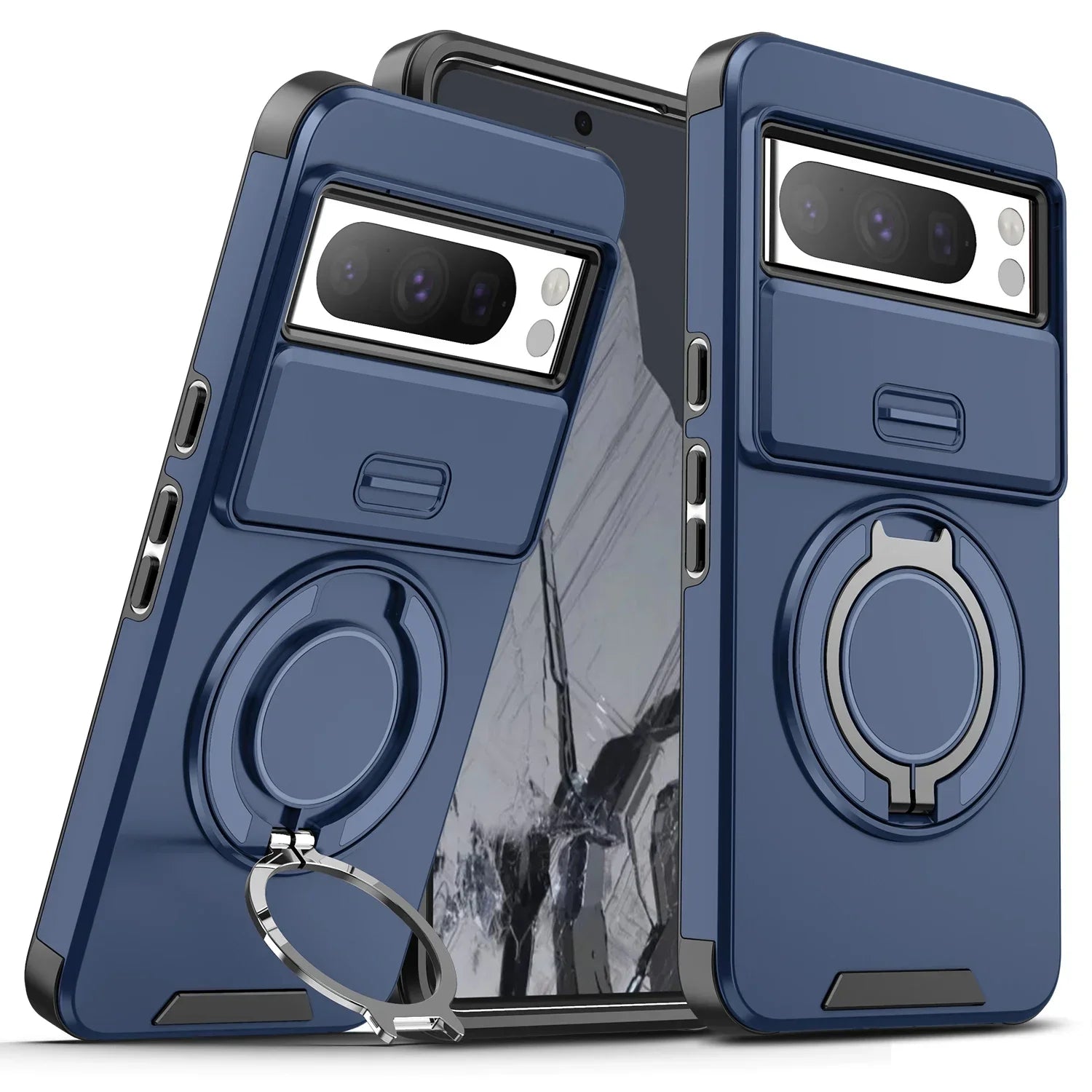 Hybridhülle mit Ring & Kamera-Schutz