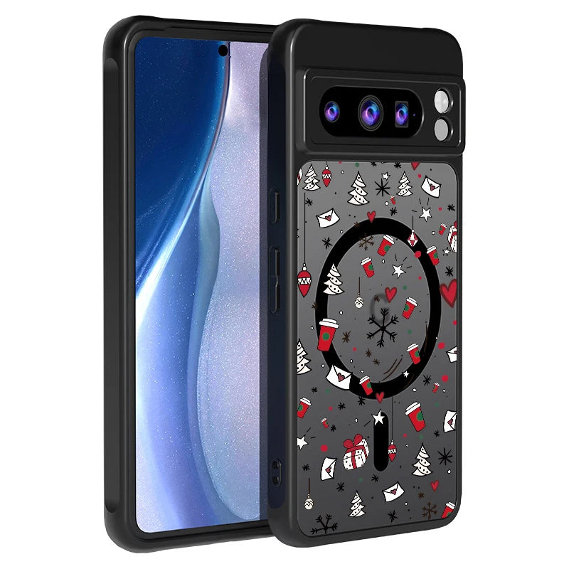 Weihnachtliche TPU-Handyhülle mit Schneemann und Tannenbaum