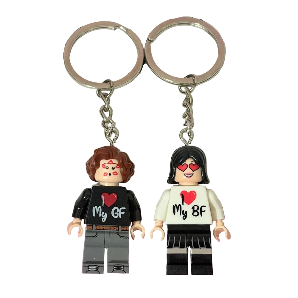 Couple Schluesselanhaenger Set – Niedliche Liebesfiguren Anhaenger fuer Schluessel & Rucksack