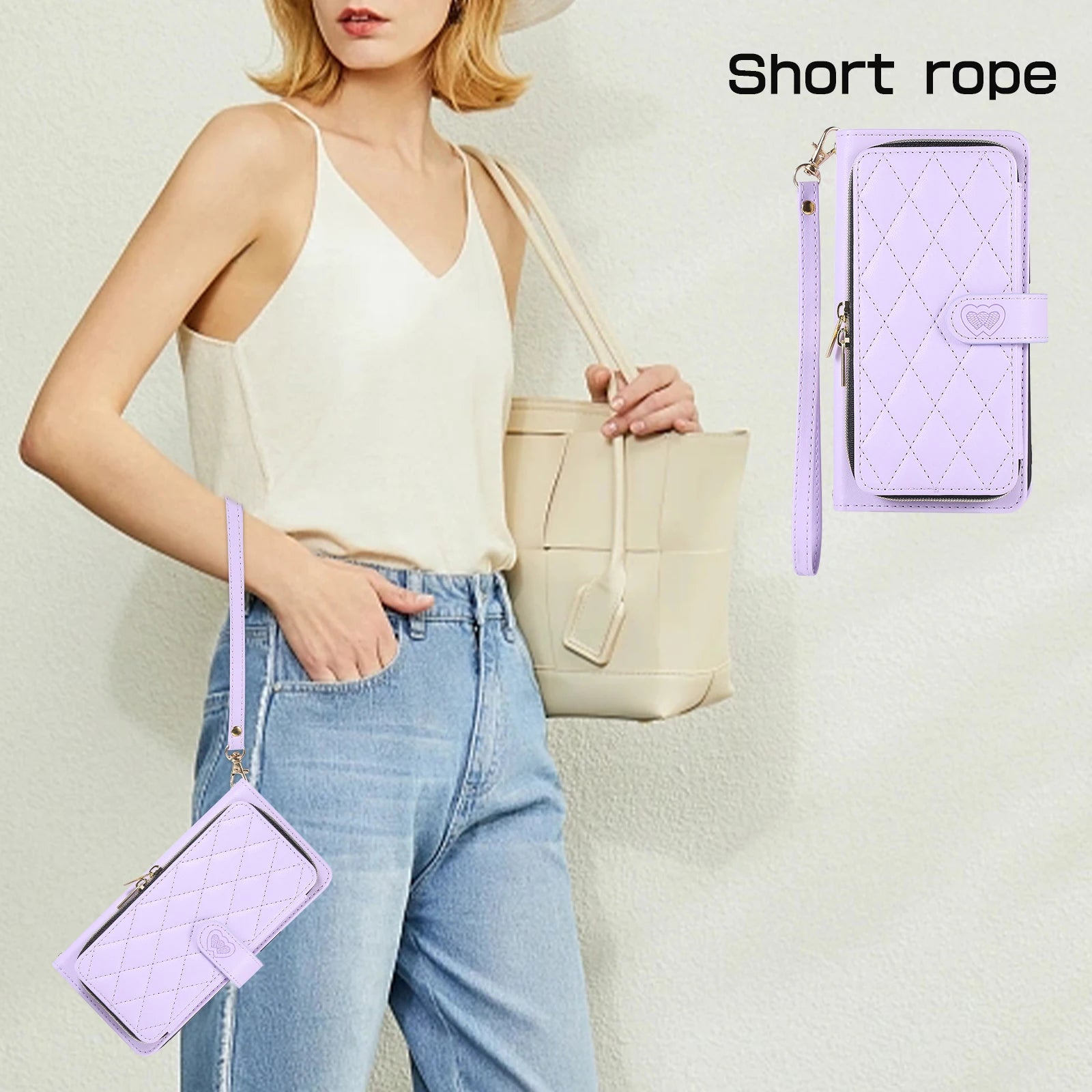 Leder Umhängetasche mit Kartenfach für iPhone 17 Serie