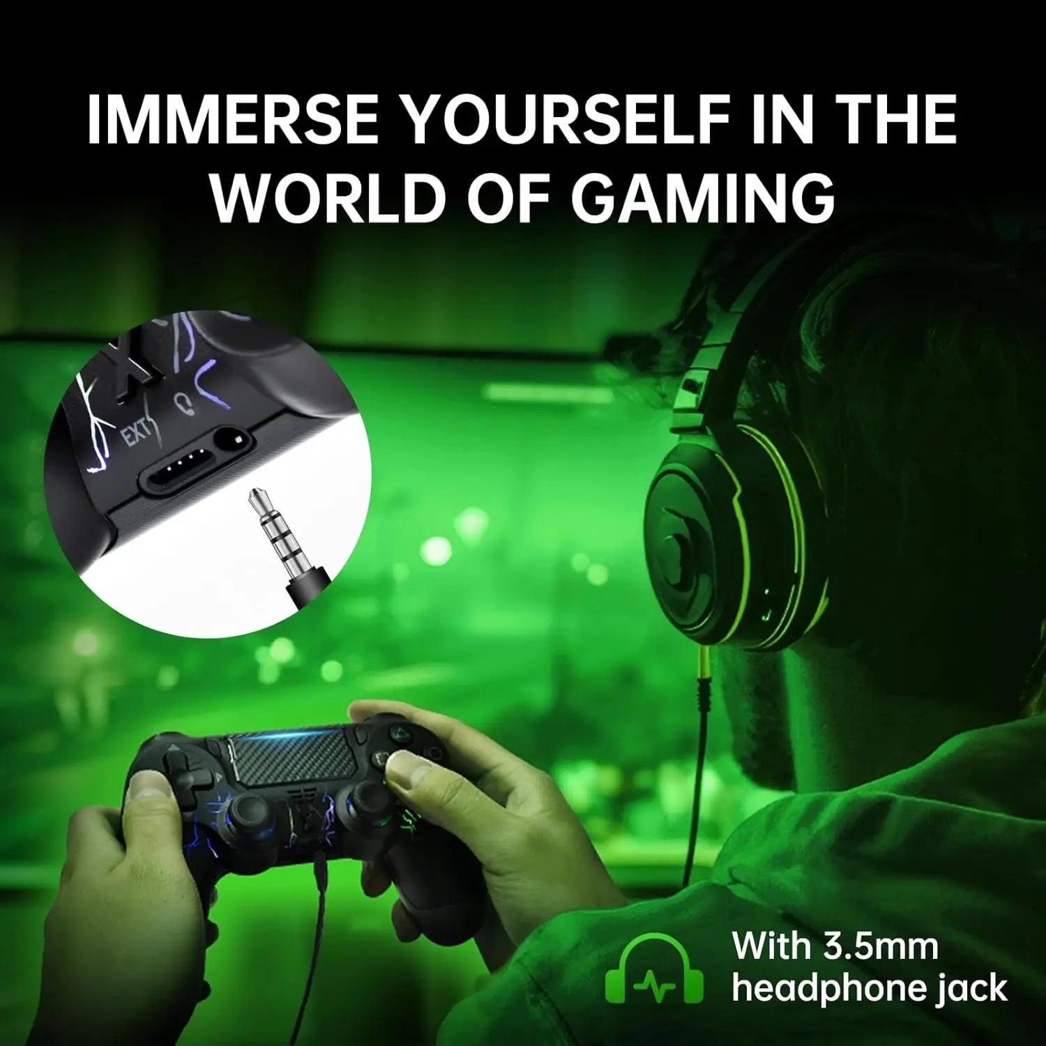 RGB Wireless Controller for PS4 &amp; PC with Hall Joystick