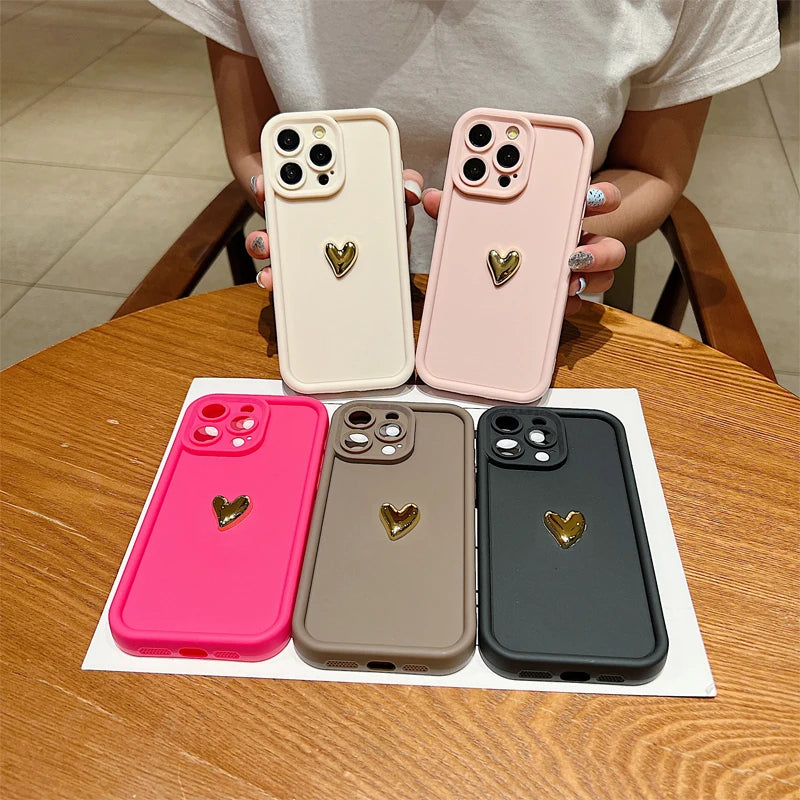 3D Herz Silikon Hülle iPhone
