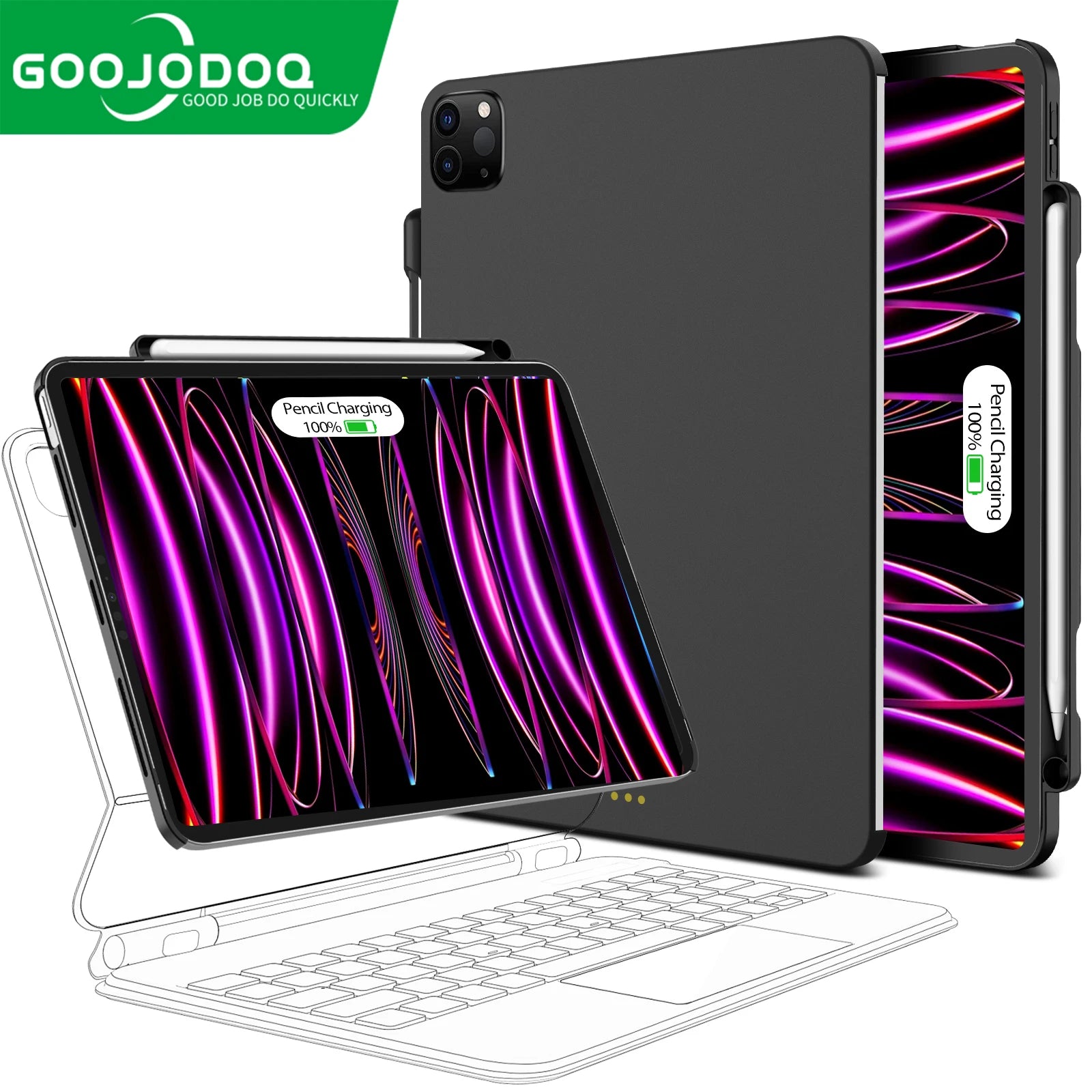 Magnetische iPad Hülle mit Stifthalter