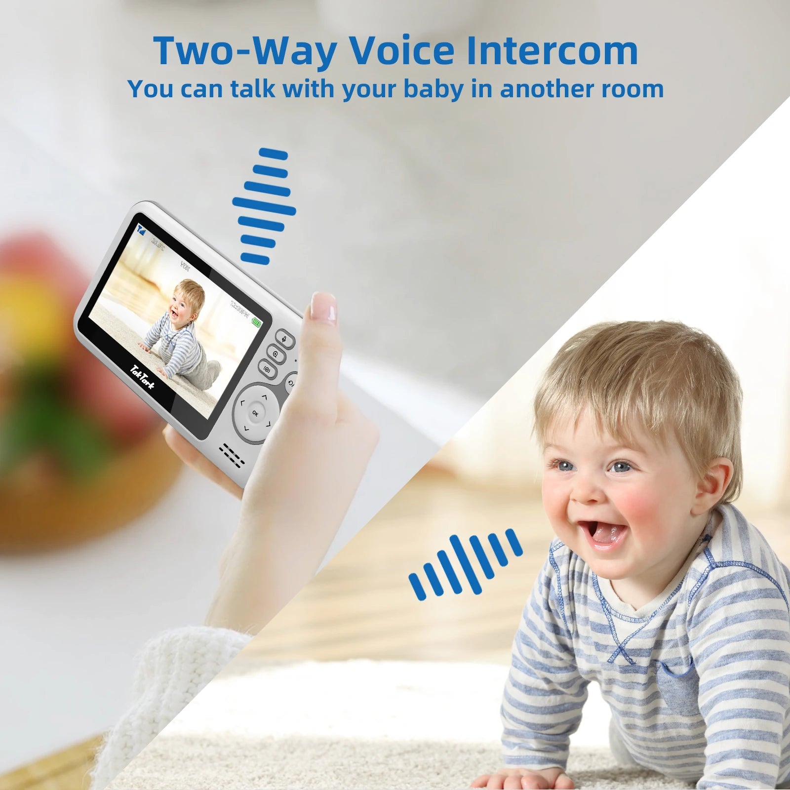 Video Babyphone 4,3" mit Zoom & Nachtsicht