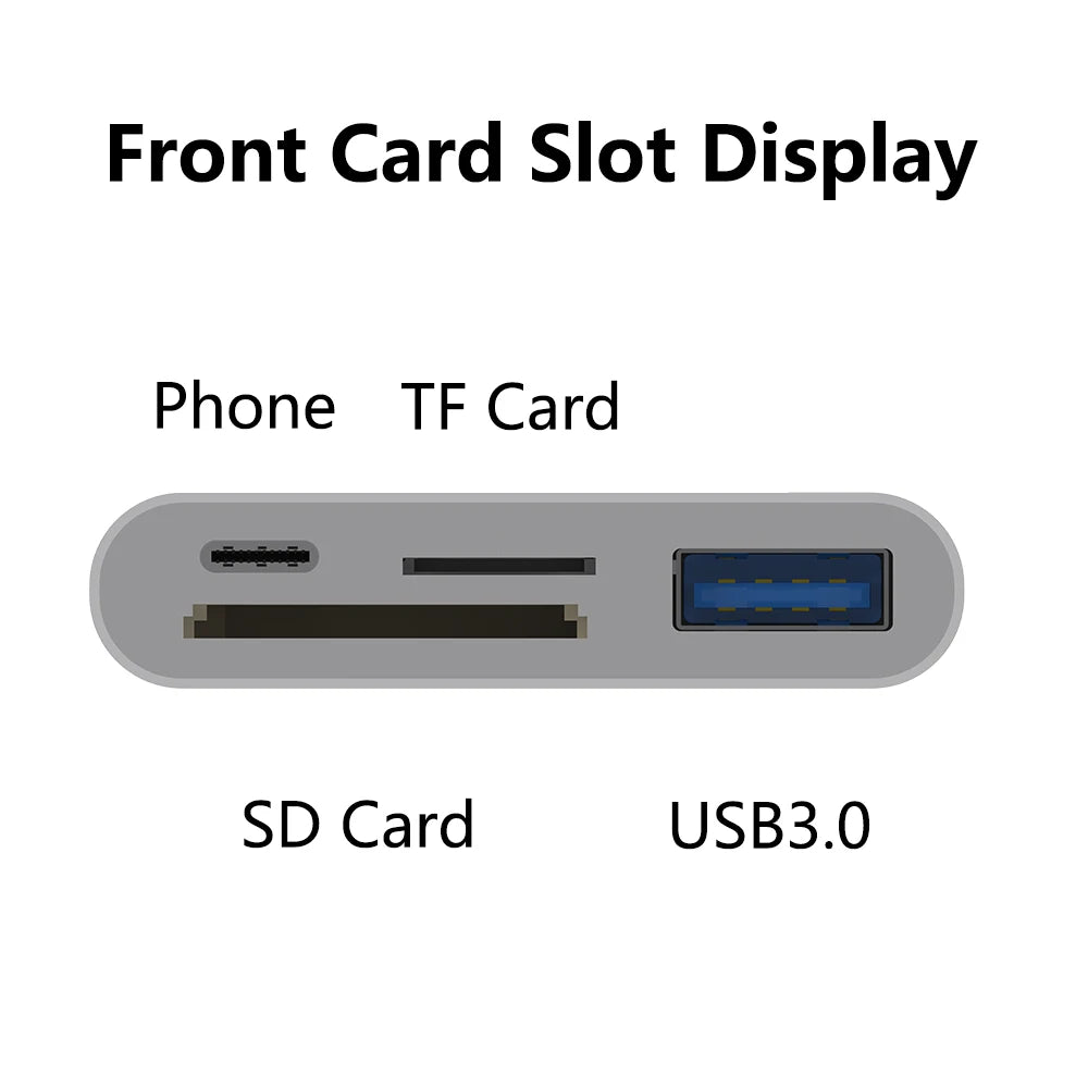 2in1 Flip USB Lightning SD TF Adapter iPhone iPad