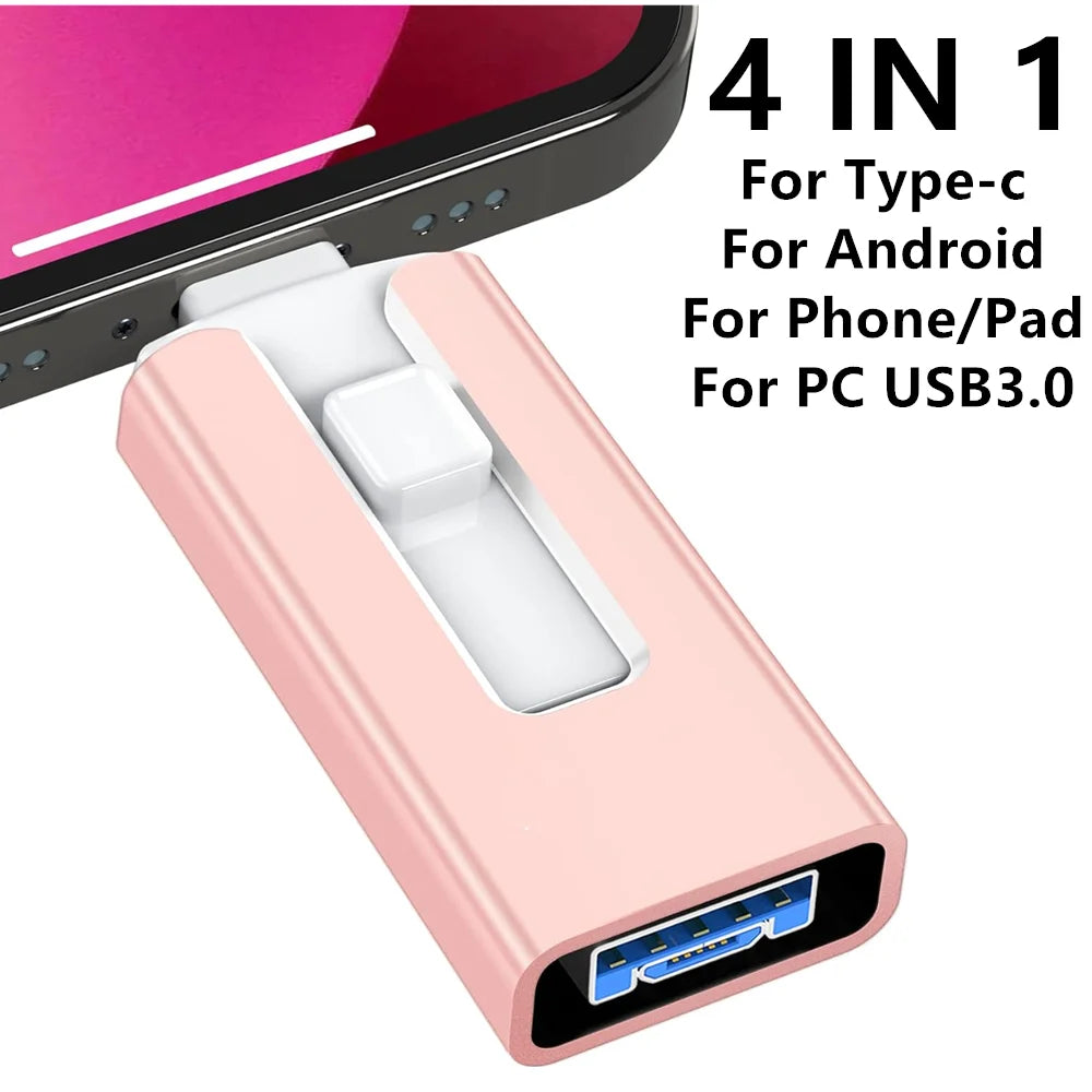 USB 3.0 4in1 Flashlaufwerk 512GB 1TB für iPhone
