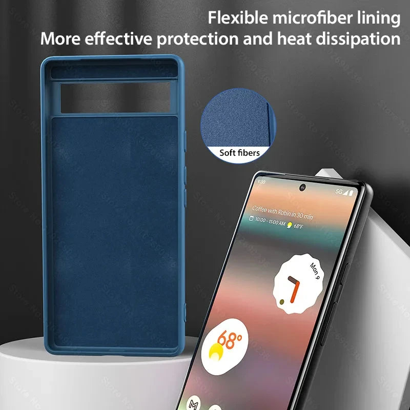 Luxus Flüssigsilikon Hülle Pixel 6–8 Pro