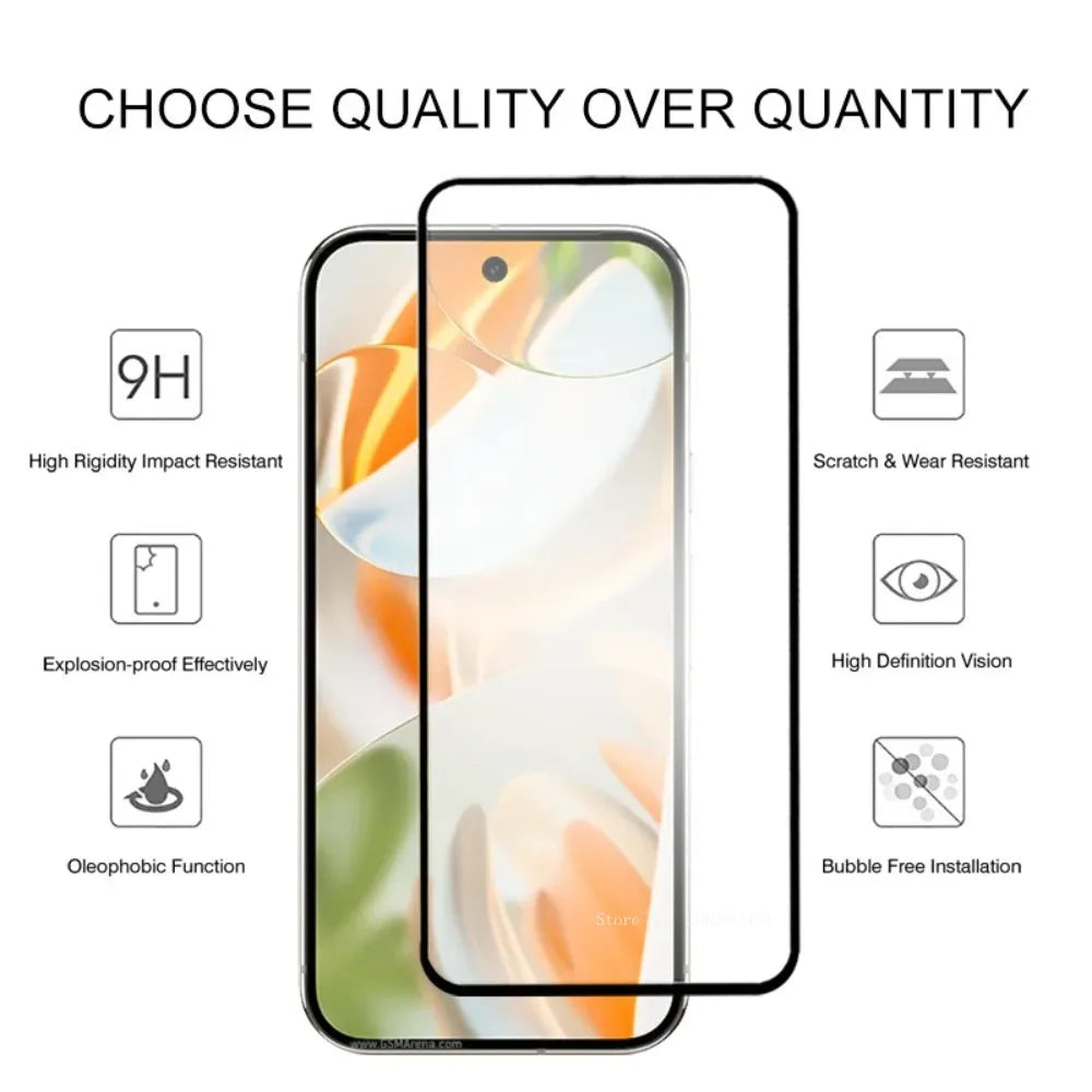 4er Set Vollbild Gehärtetes Glas für Google Pixel