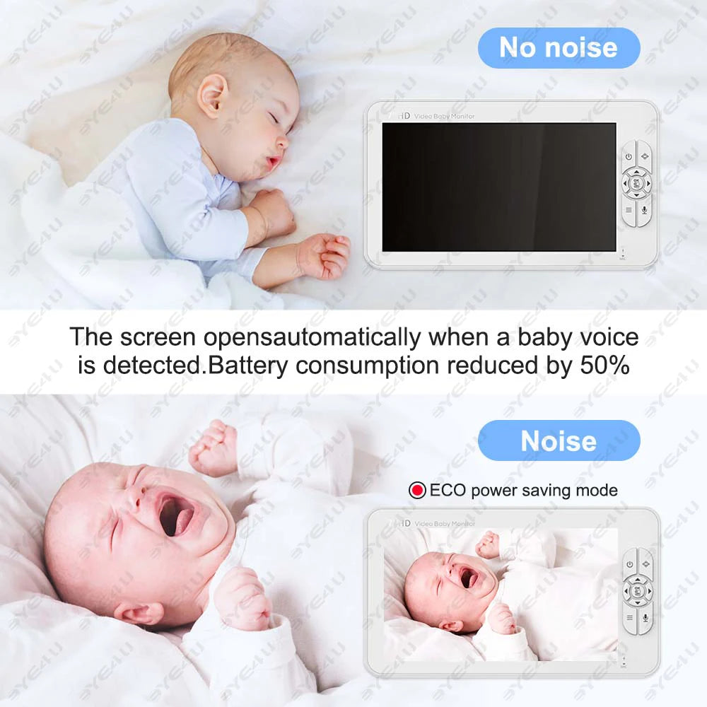 5-inch Baby Monitor PTZ Camera with Temperature &amp; Songs
