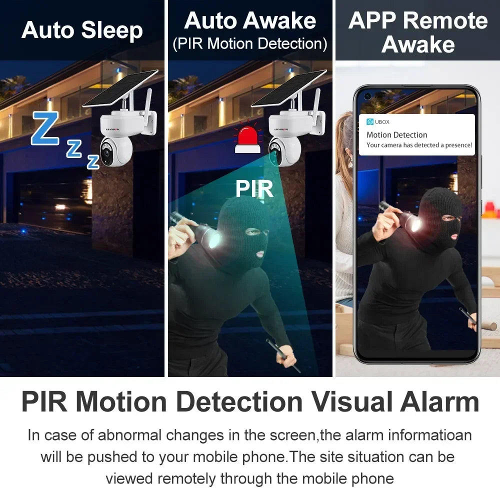 2K 4G Solar Überwachungskamera Outdoor PTZ WLAN