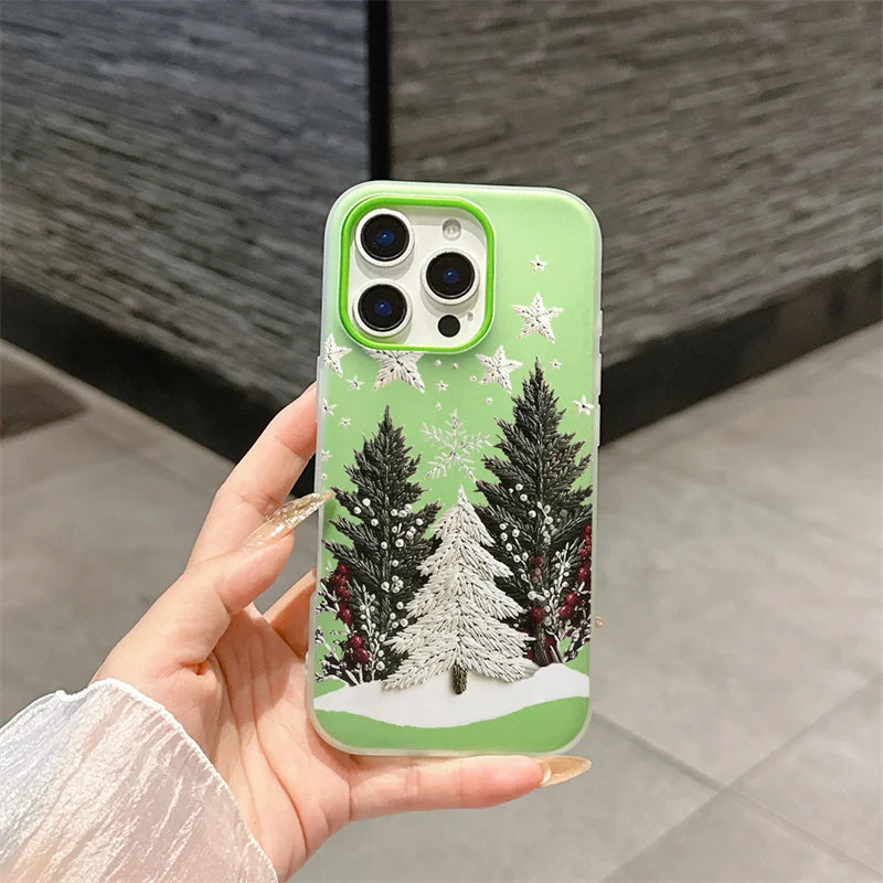 Cute Matte Christmas Tree Phone Case for Google Pixel