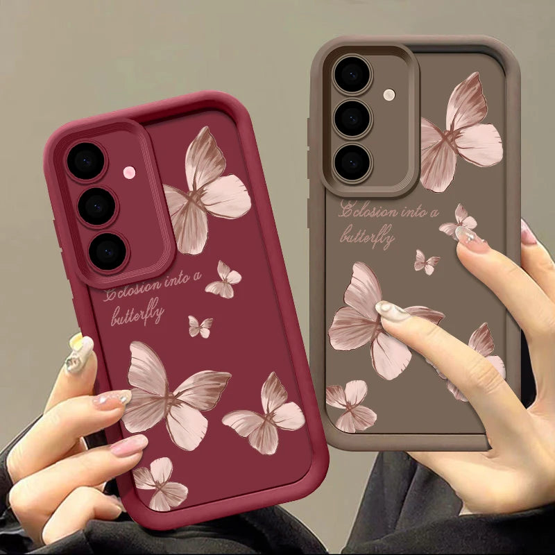 Samsung TPU Hülle Gold Schmetterling