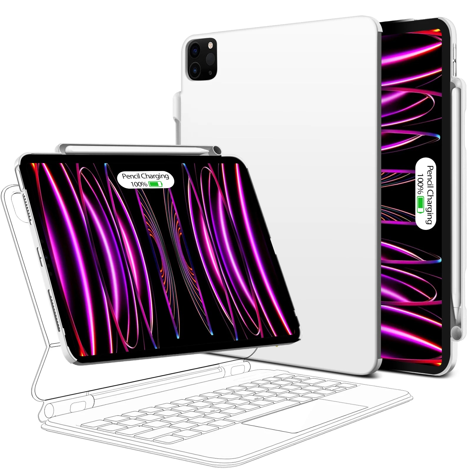 Magnetische iPad Hülle mit Stifthalter