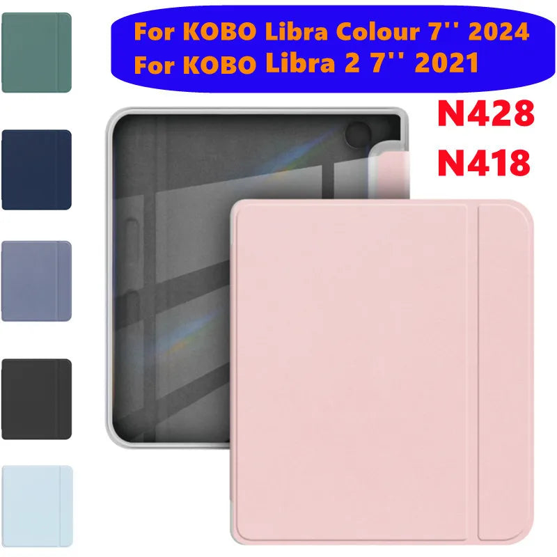 Schlanke PU-Lederhülle Kobo Libra 7 Zoll