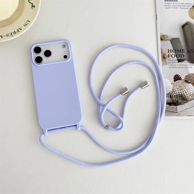 Silikon Lanyard-Hülle iPhone 17 Bonbonfarben