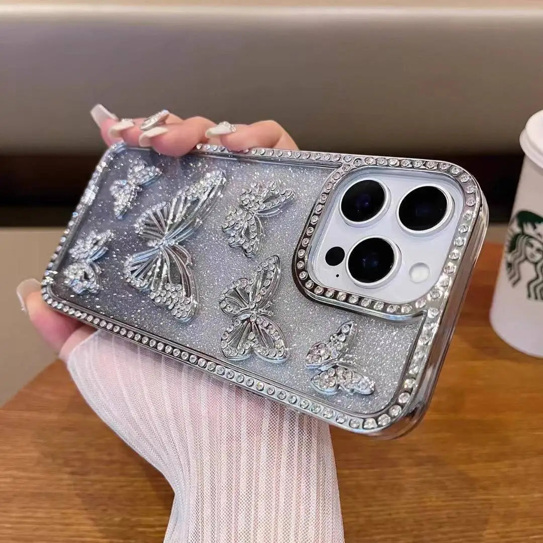 Elegante Handyhülle mit Diamantkamera für iPhone 17