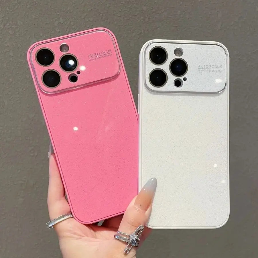 Glitzer Acryl Hülle mit Fenster für iPhone 17