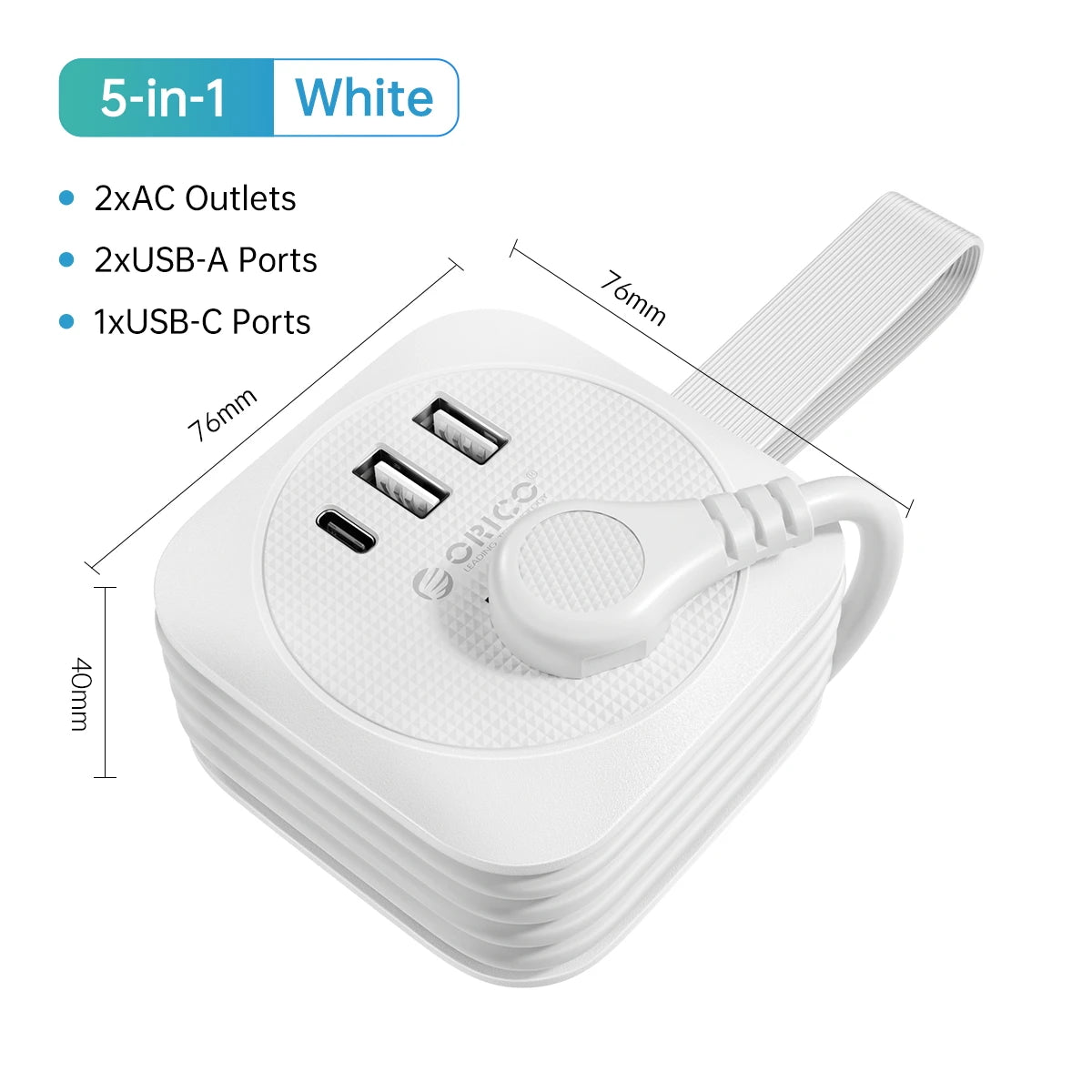 ORICO Travel Power Strip with USB-C