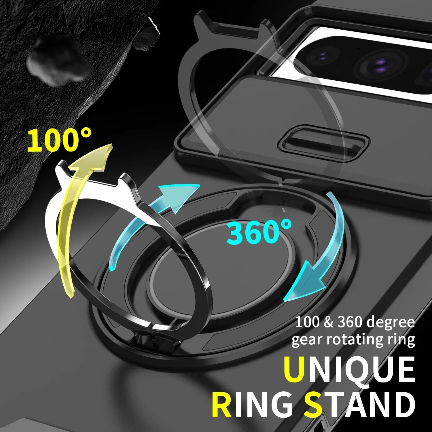 Hybridhülle mit Ring & Kamera-Schutz