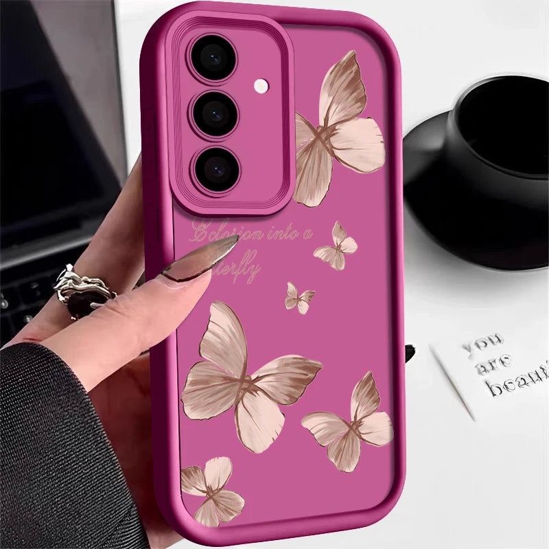 Samsung TPU Hülle Gold Schmetterling