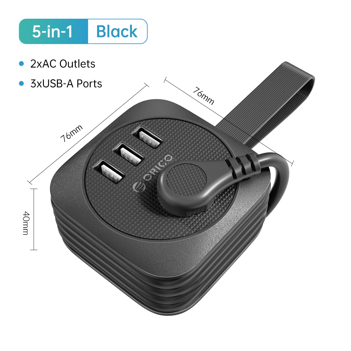 ORICO Travel Power Strip with USB-C
