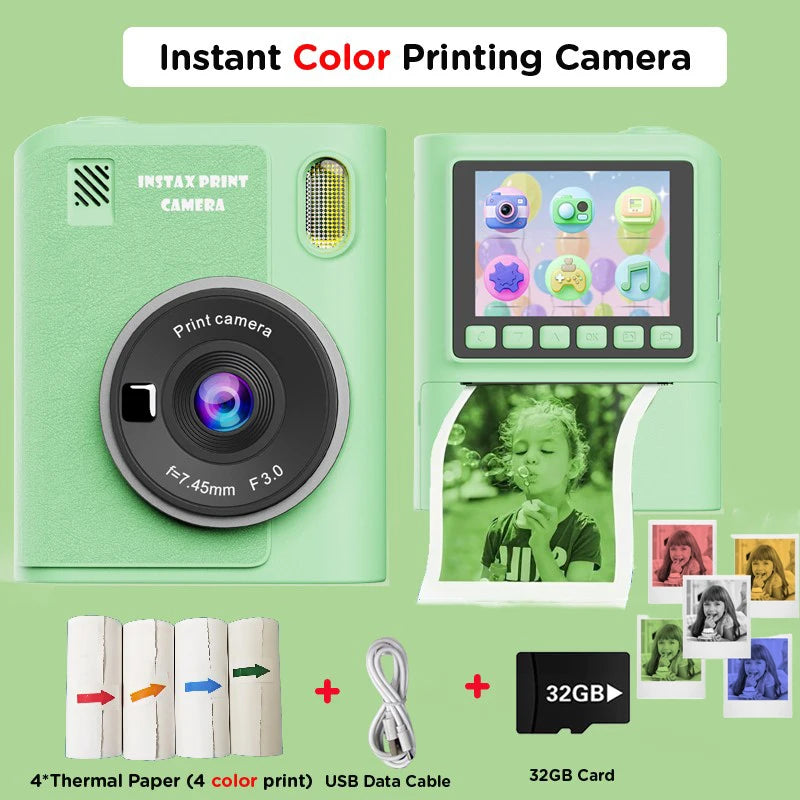 Kinder-Sofortdruckkamera mit Farbfilter und Spaß