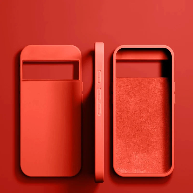 Luxus Flüssigsilikon Hülle Pixel 6–8 Pro