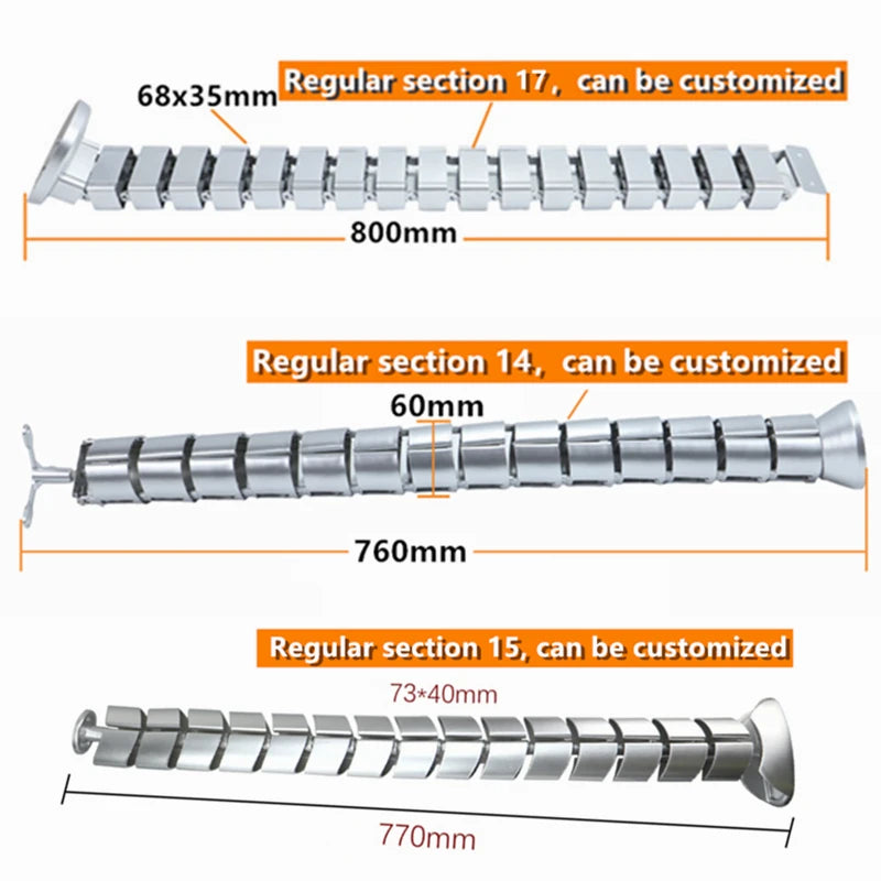 Schwarzes verstellbares Kabelmanagement für Stehpulte
