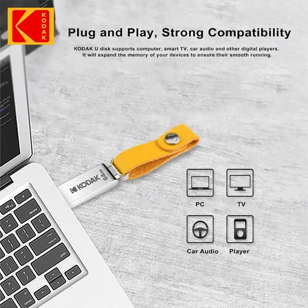 USB 2.0 Flashlaufwerk 128GB Leder Metall