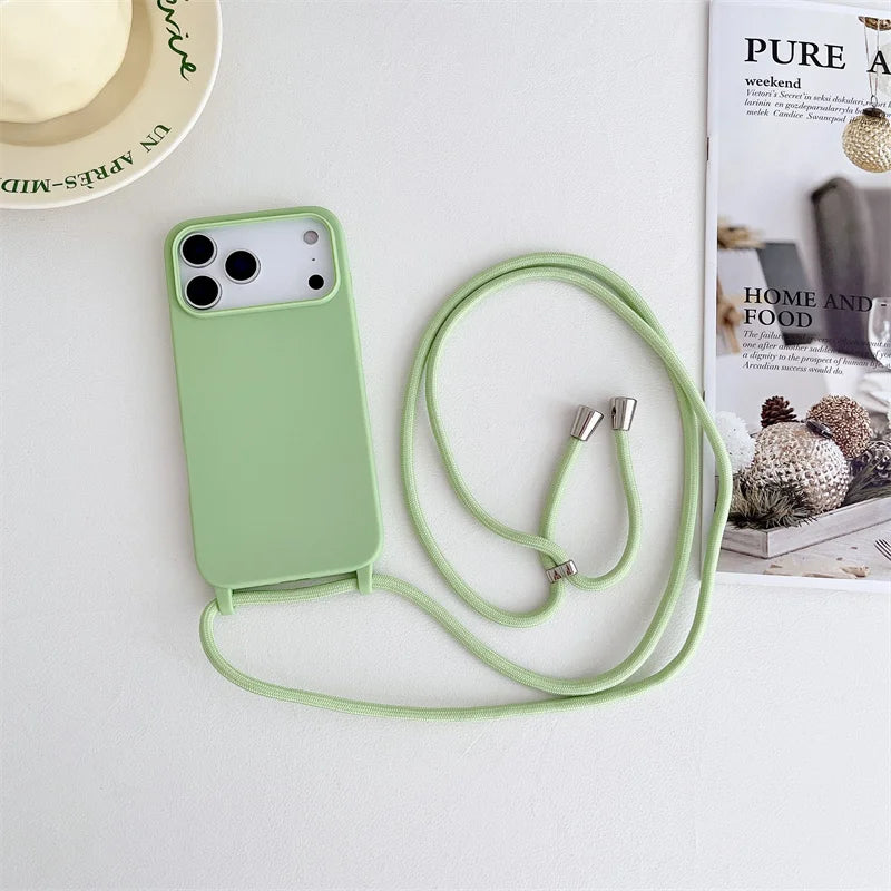 Silikon Lanyard-Hülle iPhone 17 Bonbonfarben