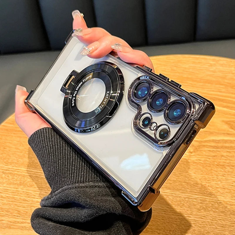Samsung Luxus Magnet Hülle mit Ständer