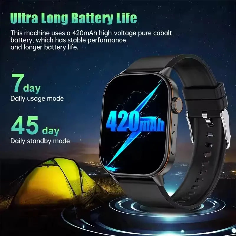 Robuste 2025 Militär GPS Smartwatch mit Taschenlampe & Bluetooth-Anruf für Android & iOS
