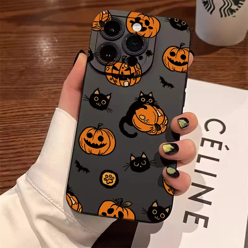 Halloween Kürbis Handyhülle für Samsung Galaxy S25 S24 S23