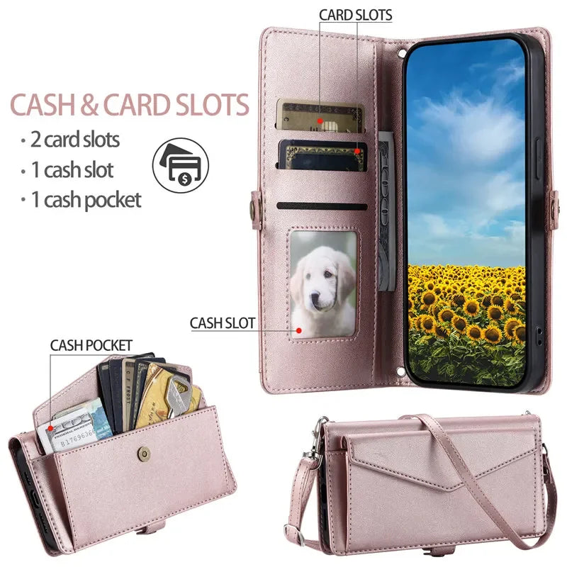 Crossbody Leder Handyhülle für Xiaomi