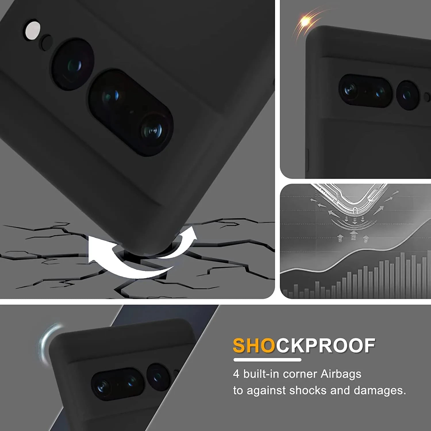 Flüssigsilikonhülle für Pixel 8A–10 Pro