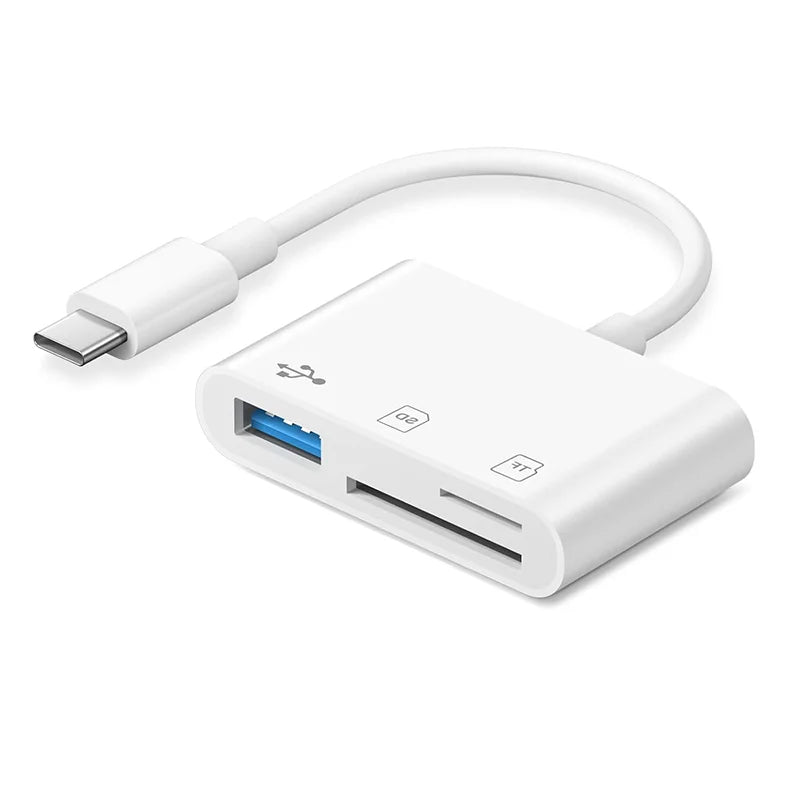 4-in-1 OTG Kartenleser Typ C für iPhone & PC