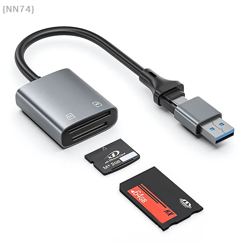 2-in-1 USB & Type-C Lightning Kartenleser Adapter