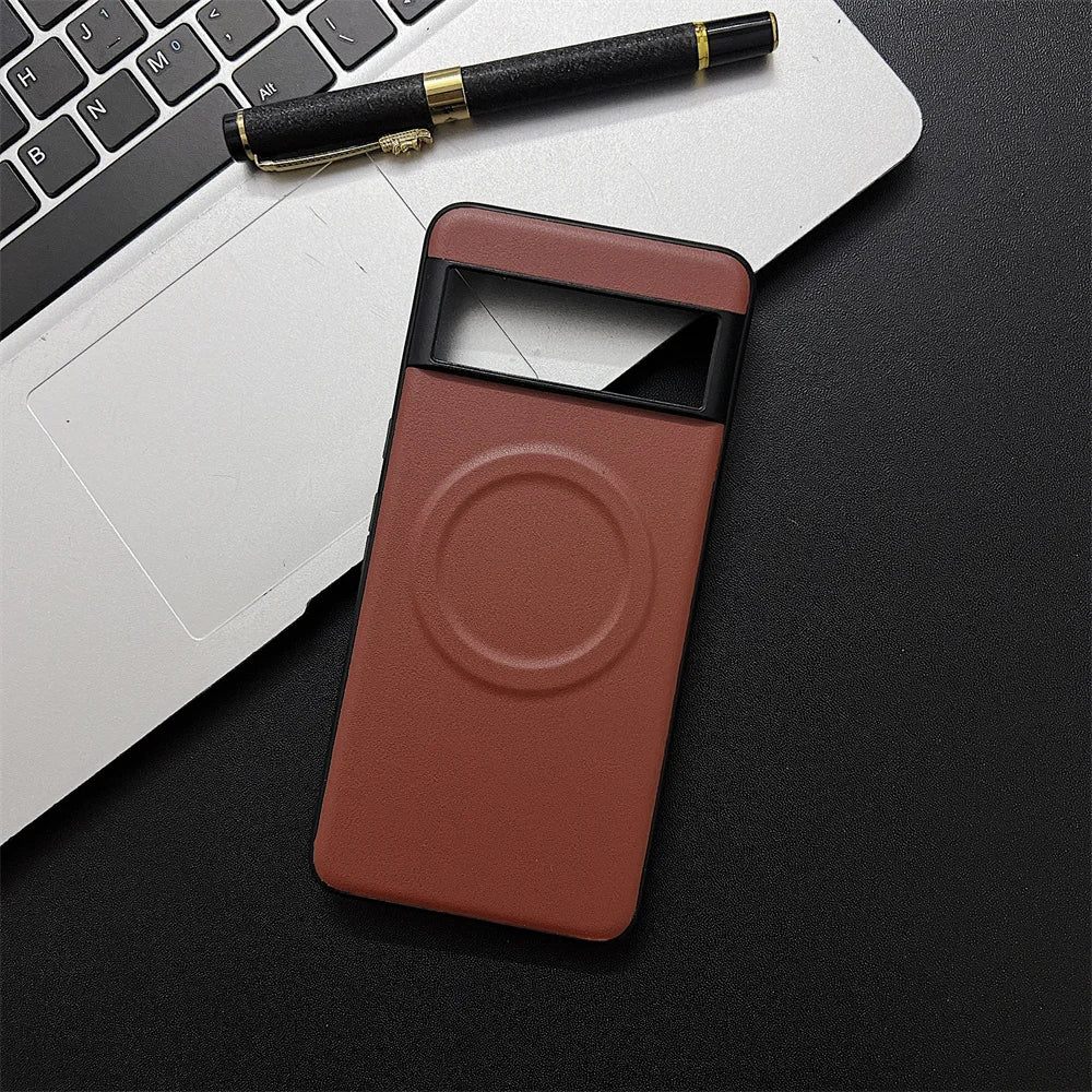 Magnetische Lederhülle für Pixel 6–10