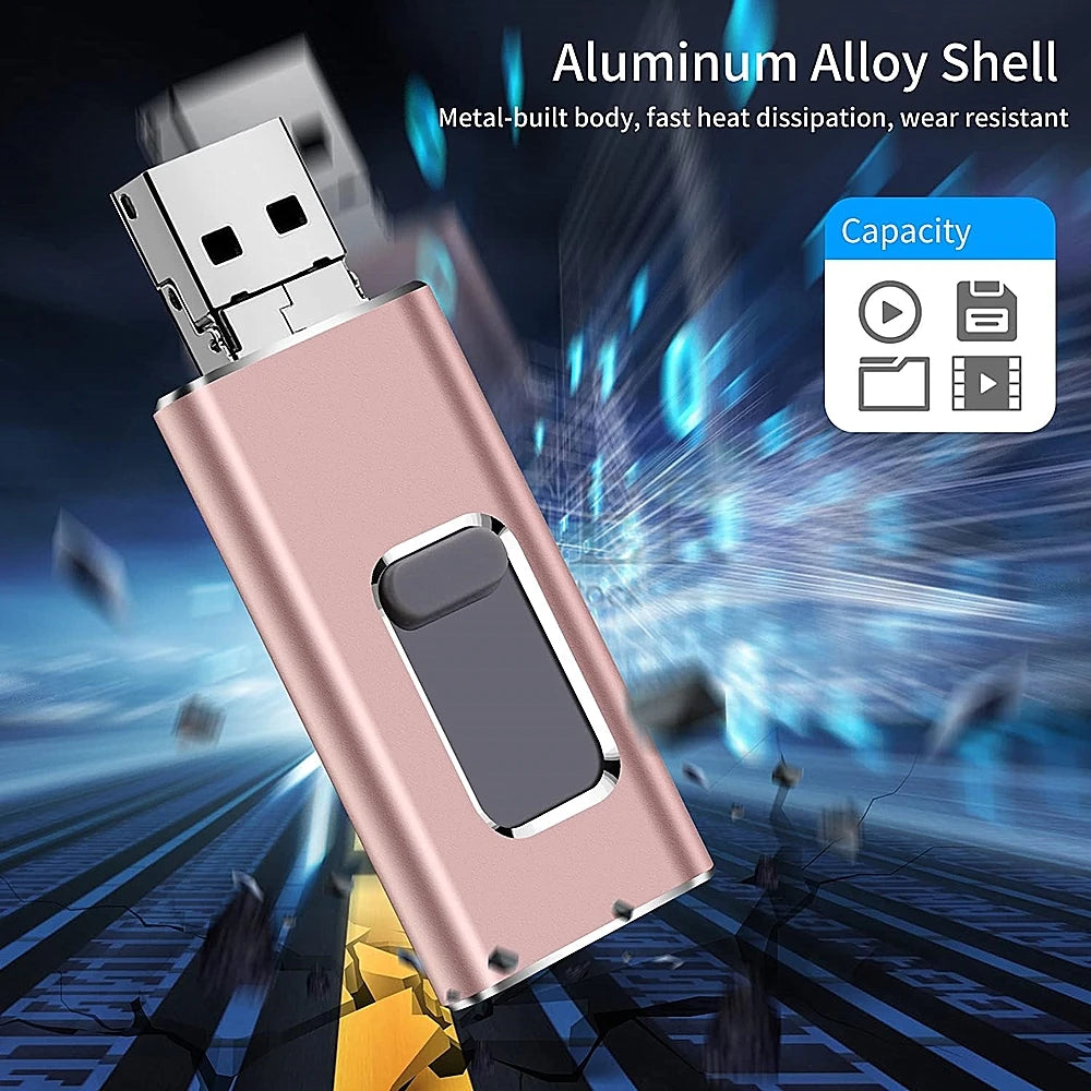 iPhone USB-Flash-Laufwerk 3in1 2TB MFi Speicherstick