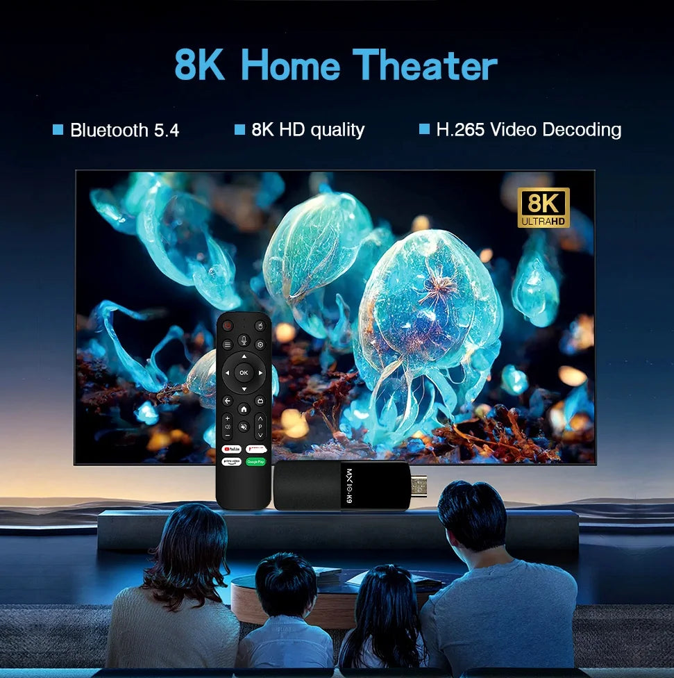 4K Android 13 Streaming TV Stick with fast chip
