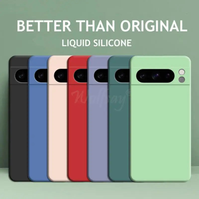 Für Google Pixel 8 Pro Hülle Pixel 9 Pro XL Abdeckung Flüssigsilikon Gummi Schutz TPU Hülle Pixel 8 Pro 8A 7A 7 6A 6 Pro Hülle