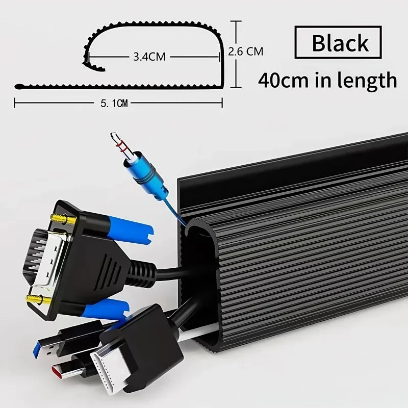 Kabelmanagement PVC 40 cm unter Schreibtisch Organizer